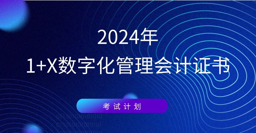 2024年1+X数字化管理会计职业技能等级证书考试计划