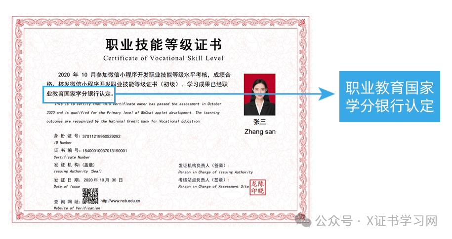 1+X职业技能等级证书