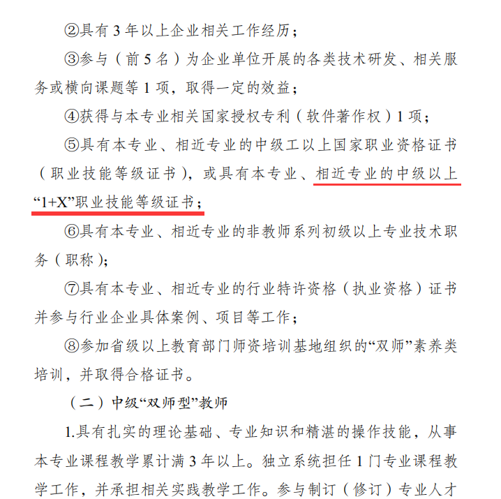 1+X证书