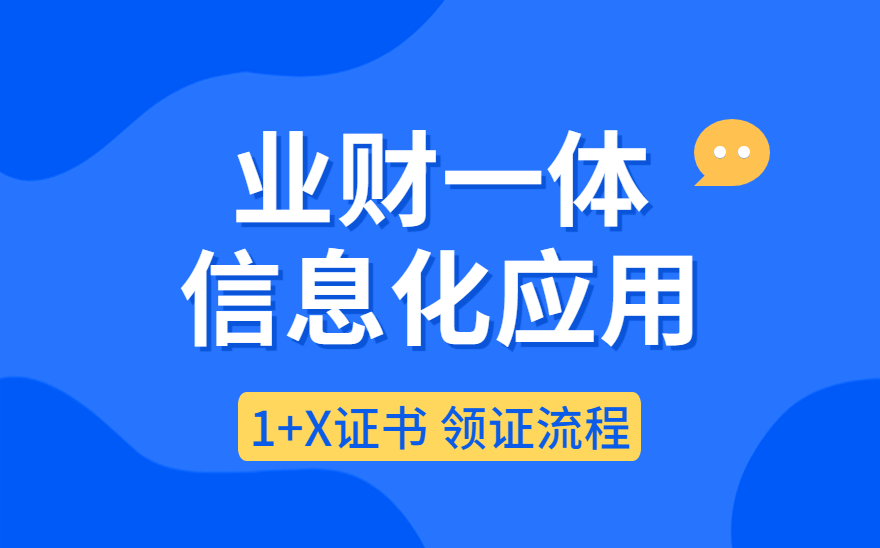 《业财一体信息化应用》证书申请