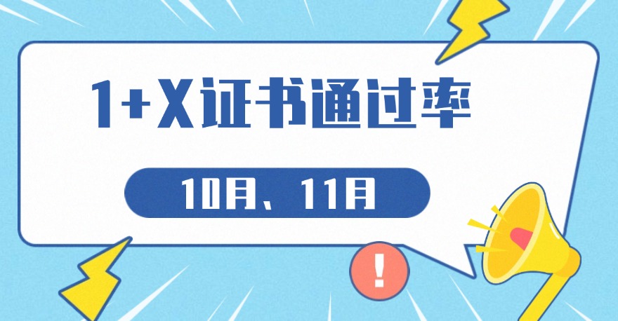 10月、11月公布成绩的1+X证书，通过率有多高？