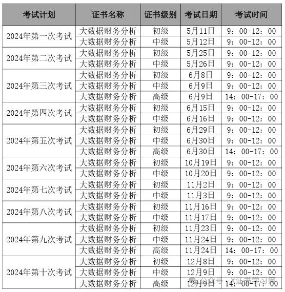 1+X大数据财务分析证书